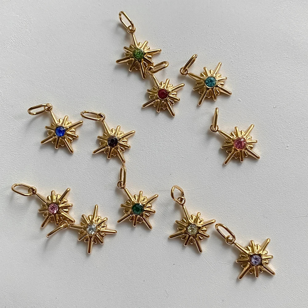Star Shiny Birthstone Charms – view 3