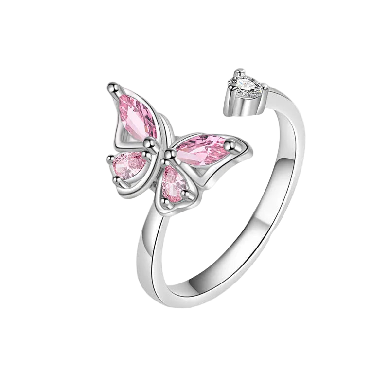 Adjustable Butterfly Spinner Ring