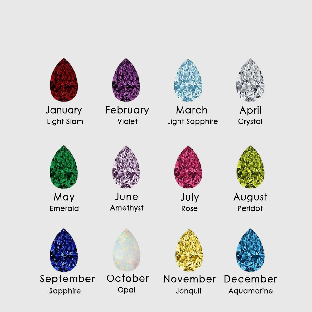 Teardrop Birthstone Necklace – view 2