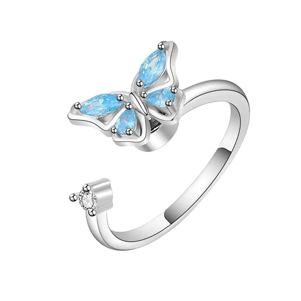 Adjustable Butterfly Spinner Ring – view 2