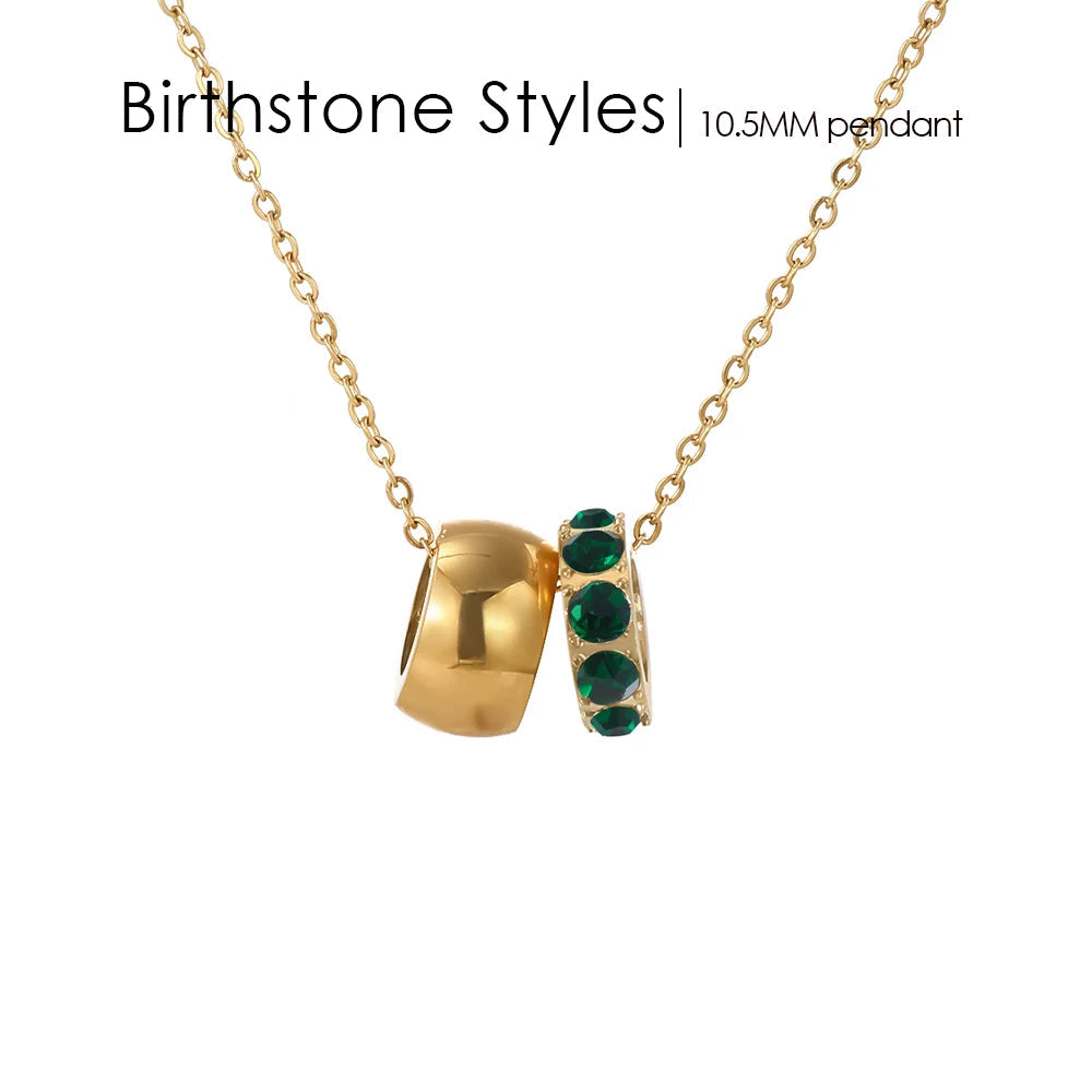 18K Gold Plated Birthstone Charm Necklace – view 13