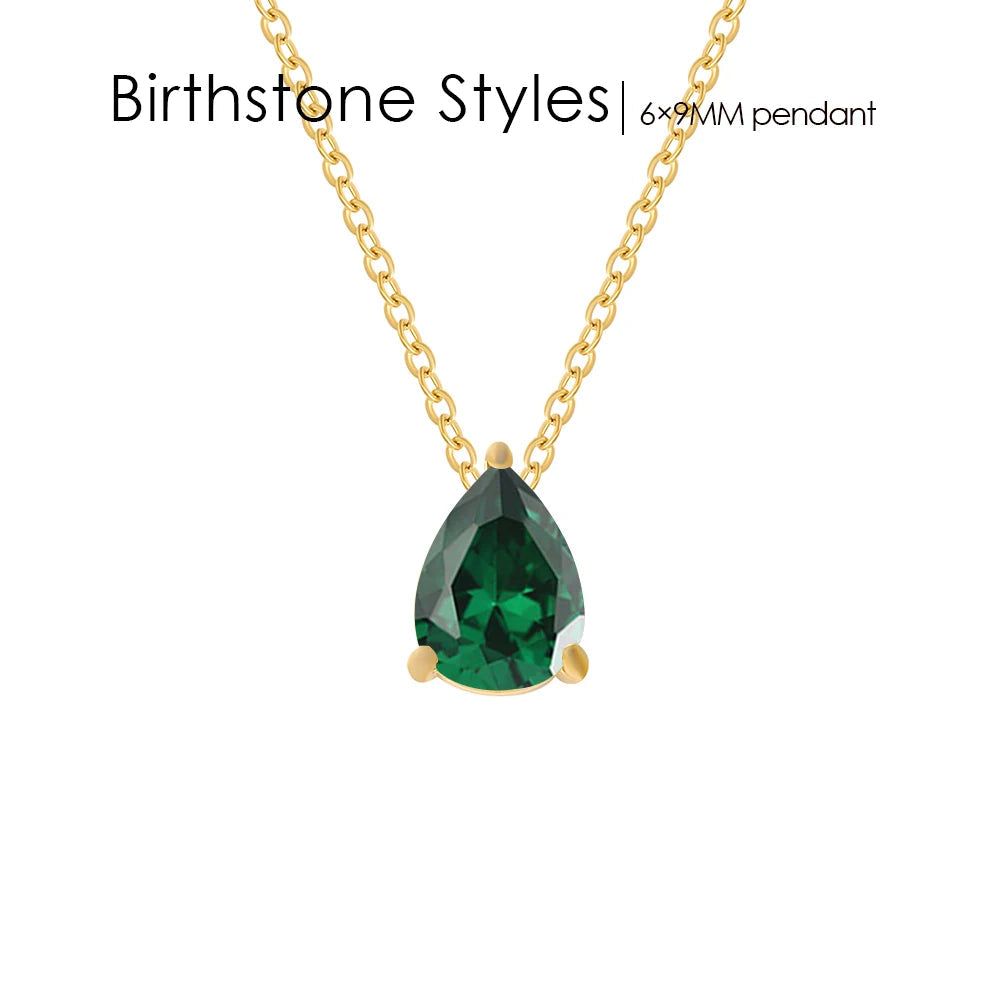 Teardrop Birthstone Necklace – view 20