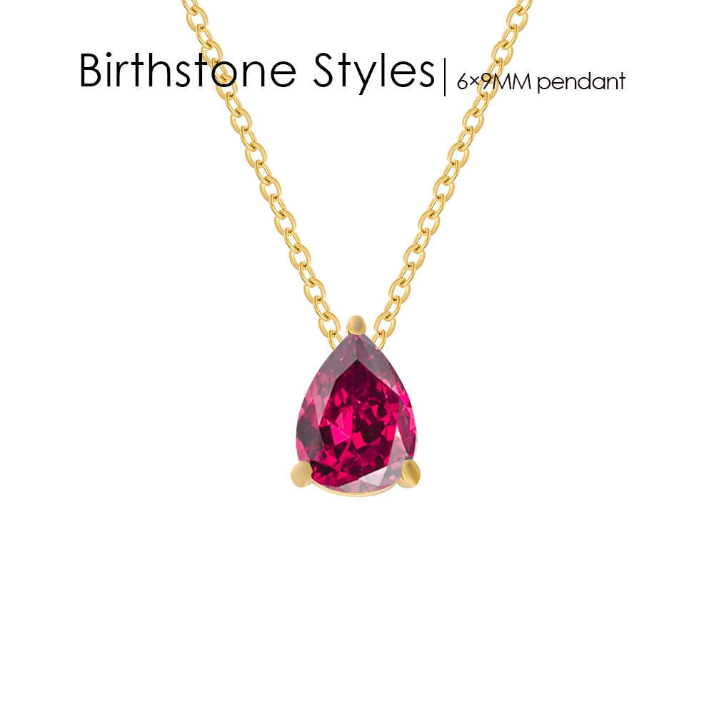 Teardrop Birthstone Necklace – view 15