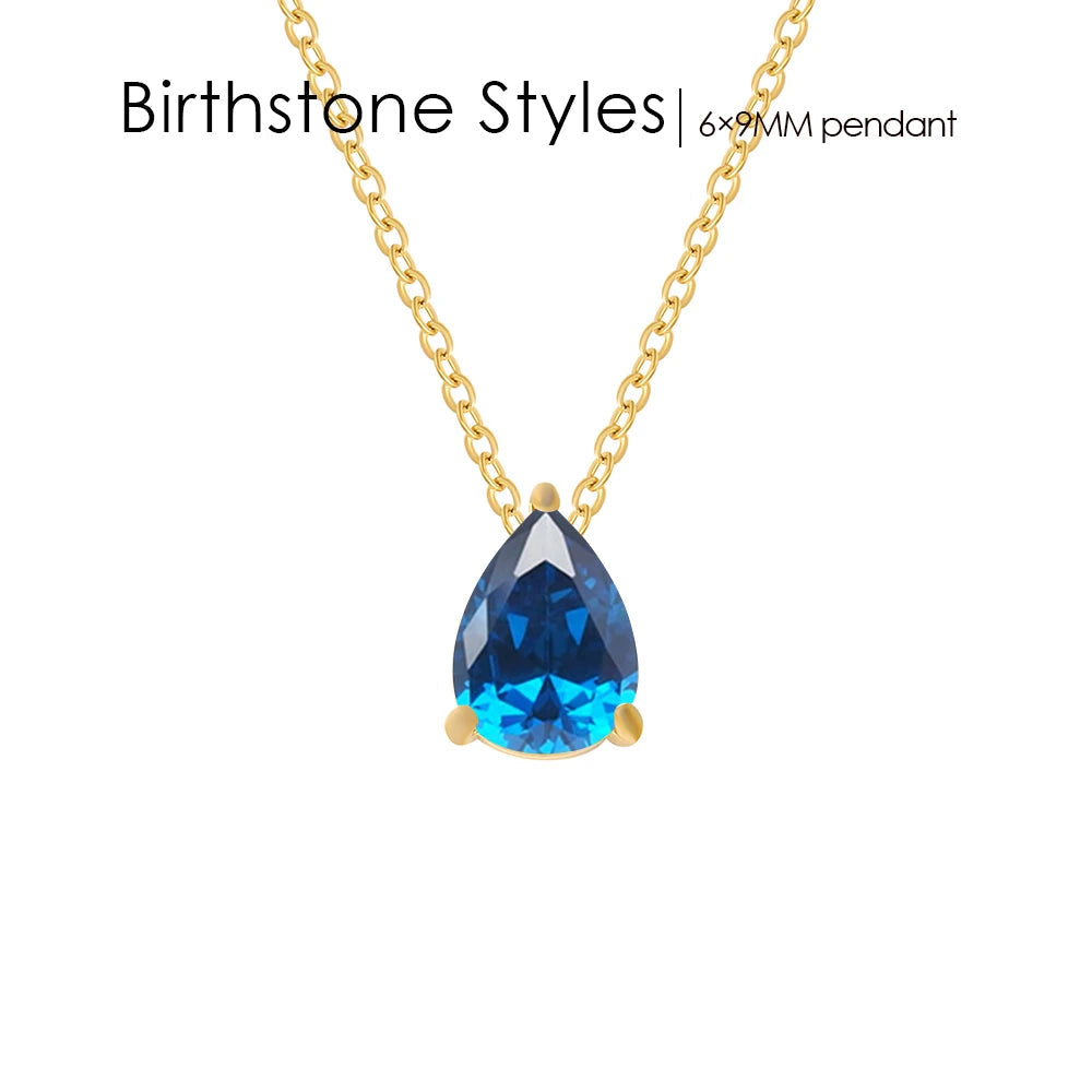 Teardrop Birthstone Necklace – view 17