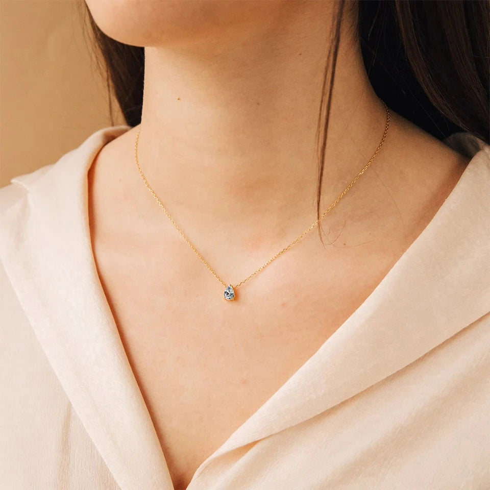 Teardrop Birthstone Necklace – view 4