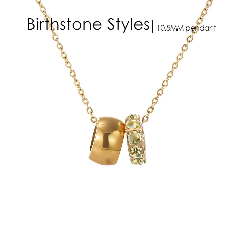 18K Gold Plated Birthstone Charm Necklace – view 9