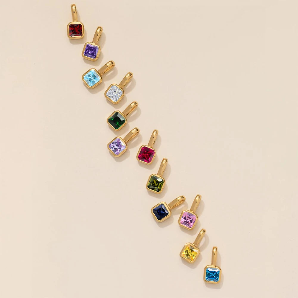 Octagon Birthstone Charms – view 6