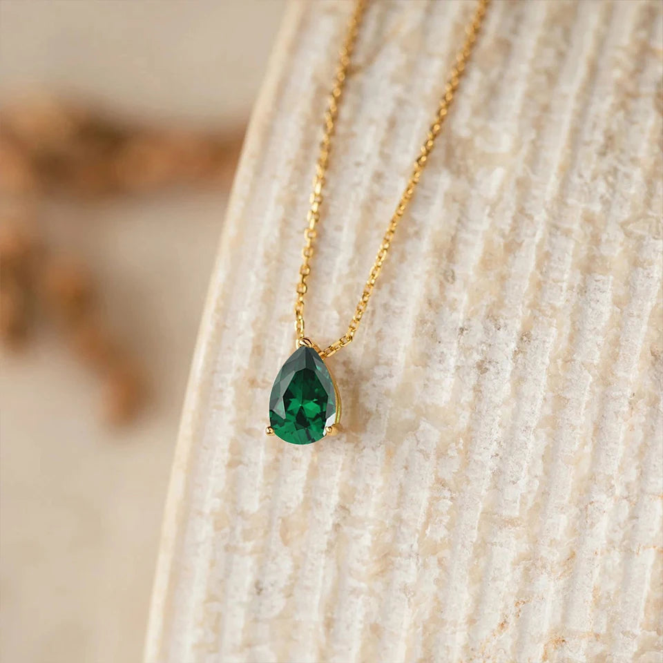 Teardrop Birthstone Necklace – view 8