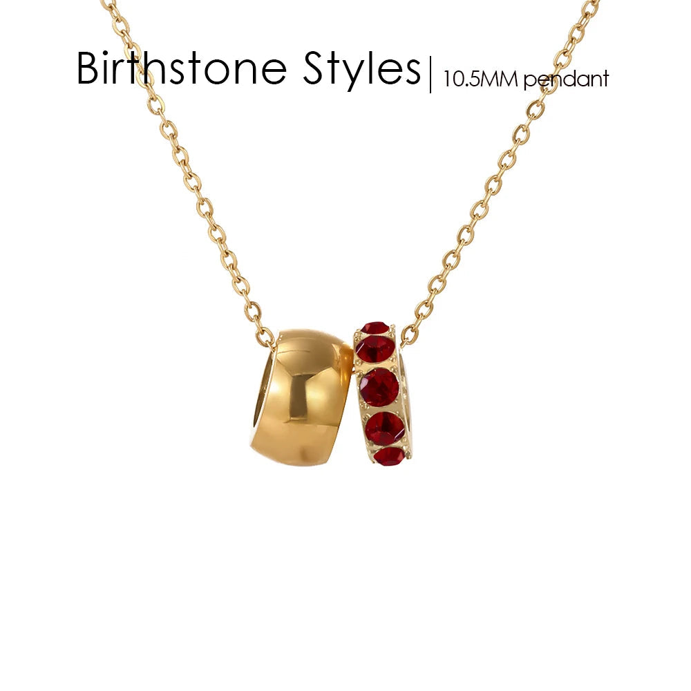 18K Gold Plated Birthstone Charm Necklace – view 16