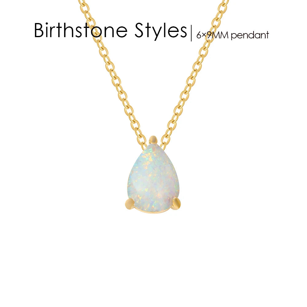 Teardrop Birthstone Necklace – view 16