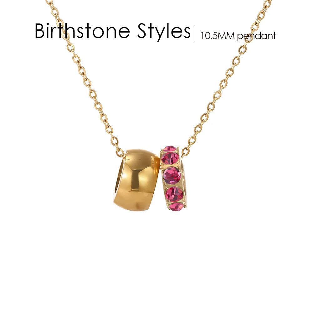 18K Gold Plated Birthstone Charm Necklace – view 17
