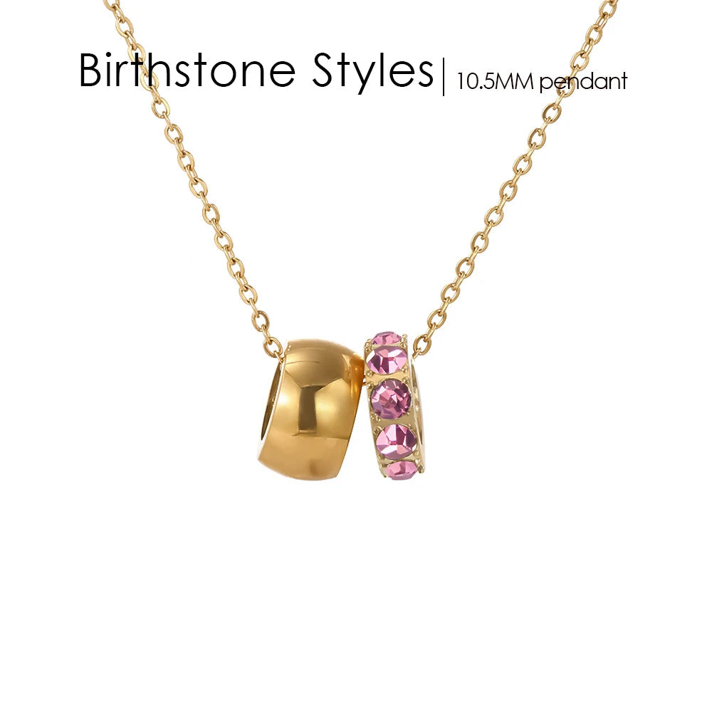 18K Gold Plated Birthstone Charm Necklace – view 10
