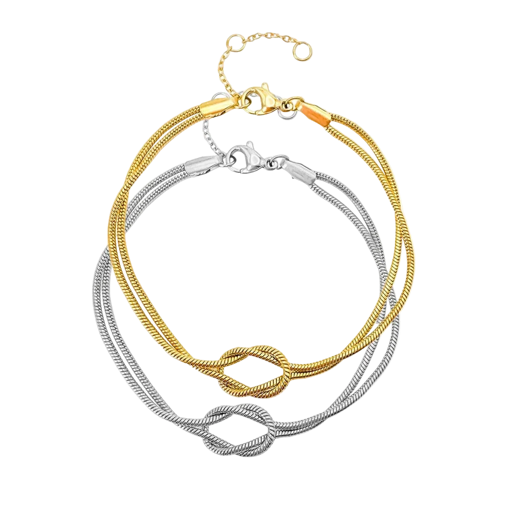 Snake chain knot bracelet by Savaé Design