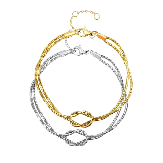 Snake chain knot bracelet by Savaé Design