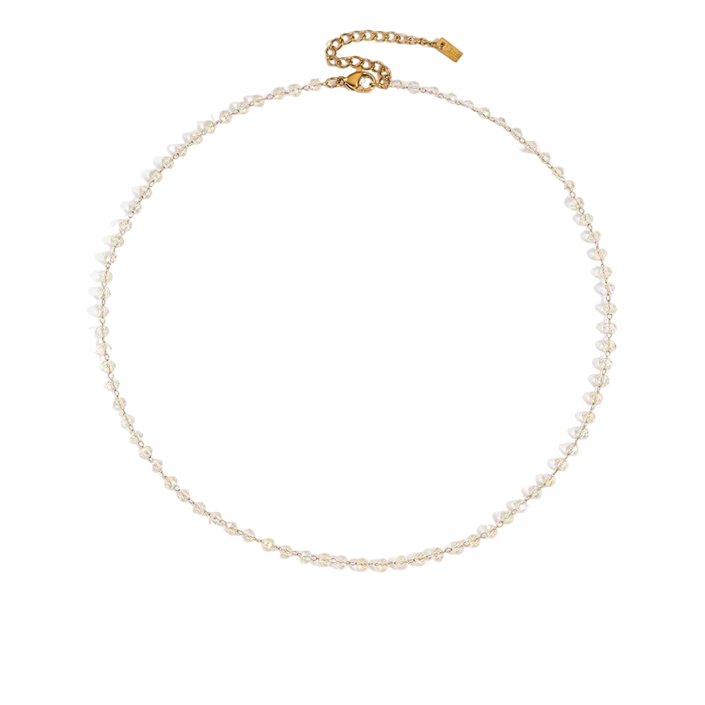 Crystal bead necklaces in multiple colours