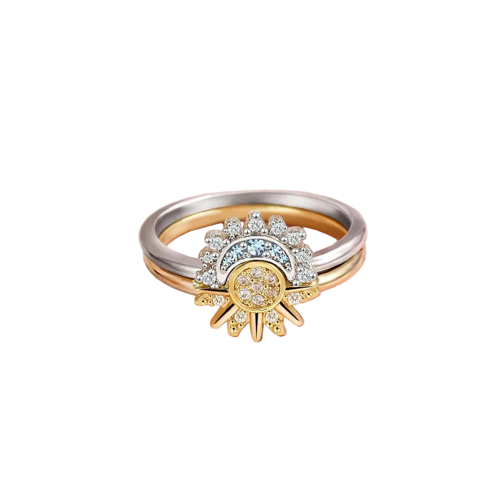 Savaé Design celestial sun and moon ring set