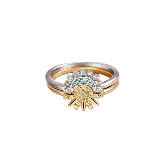 Savaé Design celestial sun and moon ring set