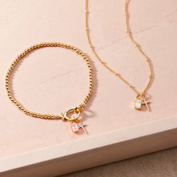 Cross Birthstone Necklace