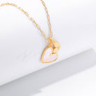 Mother Of Pearl Heart Initial Necklace