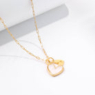 Mother Of Pearl Heart Initial Necklace