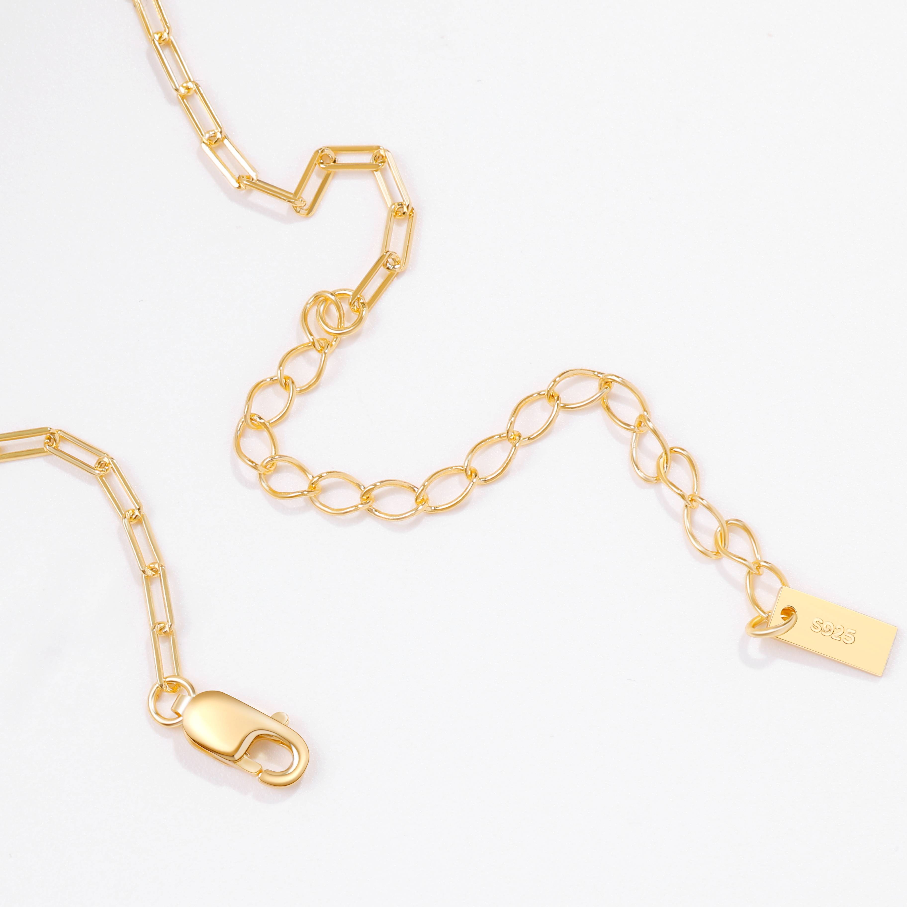 Mother Of Pearl Heart Initial Necklace