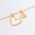 Mother Of Pearl Heart Initial Necklace