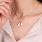 Mother Of Pearl Heart Initial Necklace