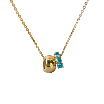 18K Gold Plated Birthstone Charm Necklace