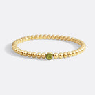 Gold Beaded Bubble Birthstone Bracelet