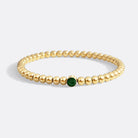 Gold Beaded Bubble Birthstone Bracelet