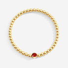 Gold Beaded Bubble Birthstone Bracelet