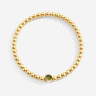 Gold Beaded Bubble Birthstone Bracelet