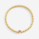 Gold Beaded Bubble Birthstone Bracelet