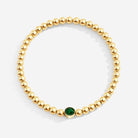 Gold Beaded Bubble Birthstone Bracelet