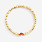 Gold Beaded Bubble Birthstone Bracelet