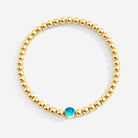Gold Beaded Bubble Birthstone Bracelet
