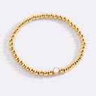 Gold Beaded Bubble Birthstone Bracelet