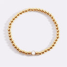 Gold Beaded Bubble Birthstone Bracelet