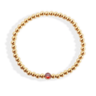Gold Beaded Bubble Birthstone Bracelet