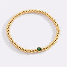Gold Beaded Bubble Birthstone Bracelet