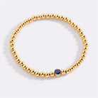 Gold Beaded Bubble Birthstone Bracelet