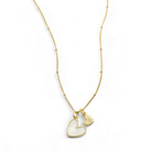 Mother Of Pearl Heart Initial Necklace