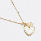 Mother Of Pearl Heart Initial Necklace