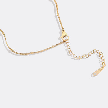 Mother Of Pearl Heart Initial Necklace