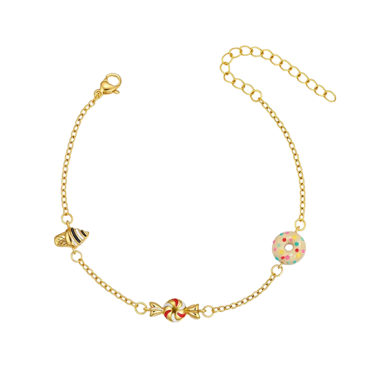 Cute Donut Charm Bracelet