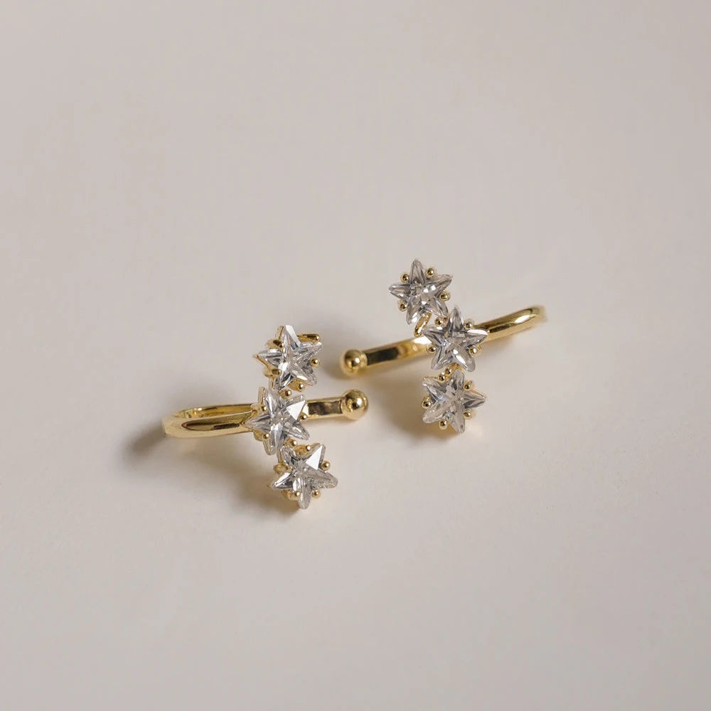 18K Gold Plated Star Ear Cuff