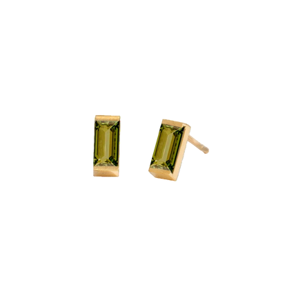 Rectangle Birthstone Earrings