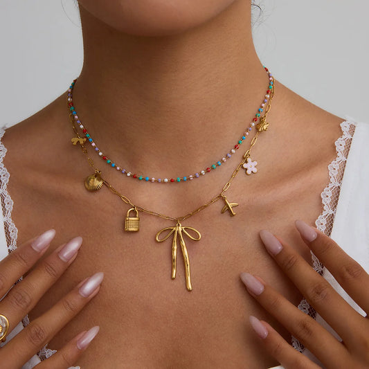 Charm Bow Necklace