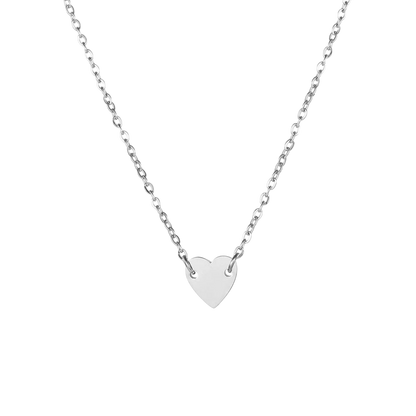 Heart Pendant Necklace - Gold & Silver