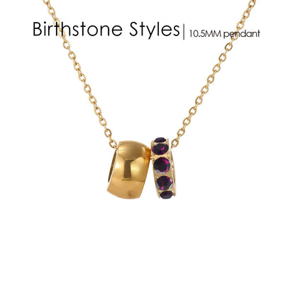 18K Gold Plated Birthstone Charm Necklace